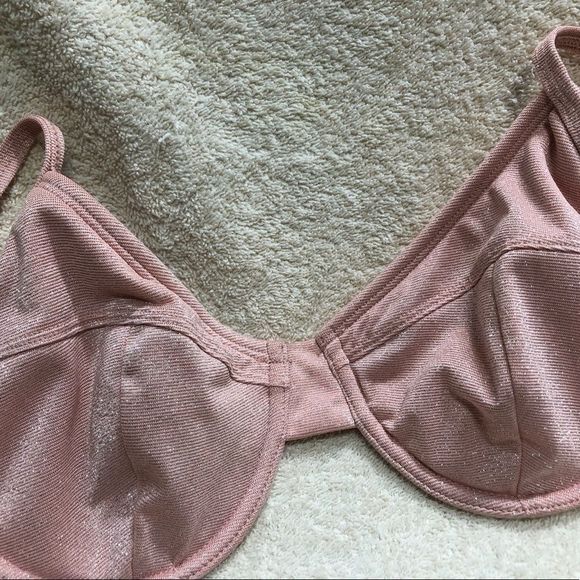 XHILARATION EUC PINK SWIM TOP W UNDERWIRE ADJUSTABLE STRAPS HOOK CLOSURE LRG - Picture 4 of 4